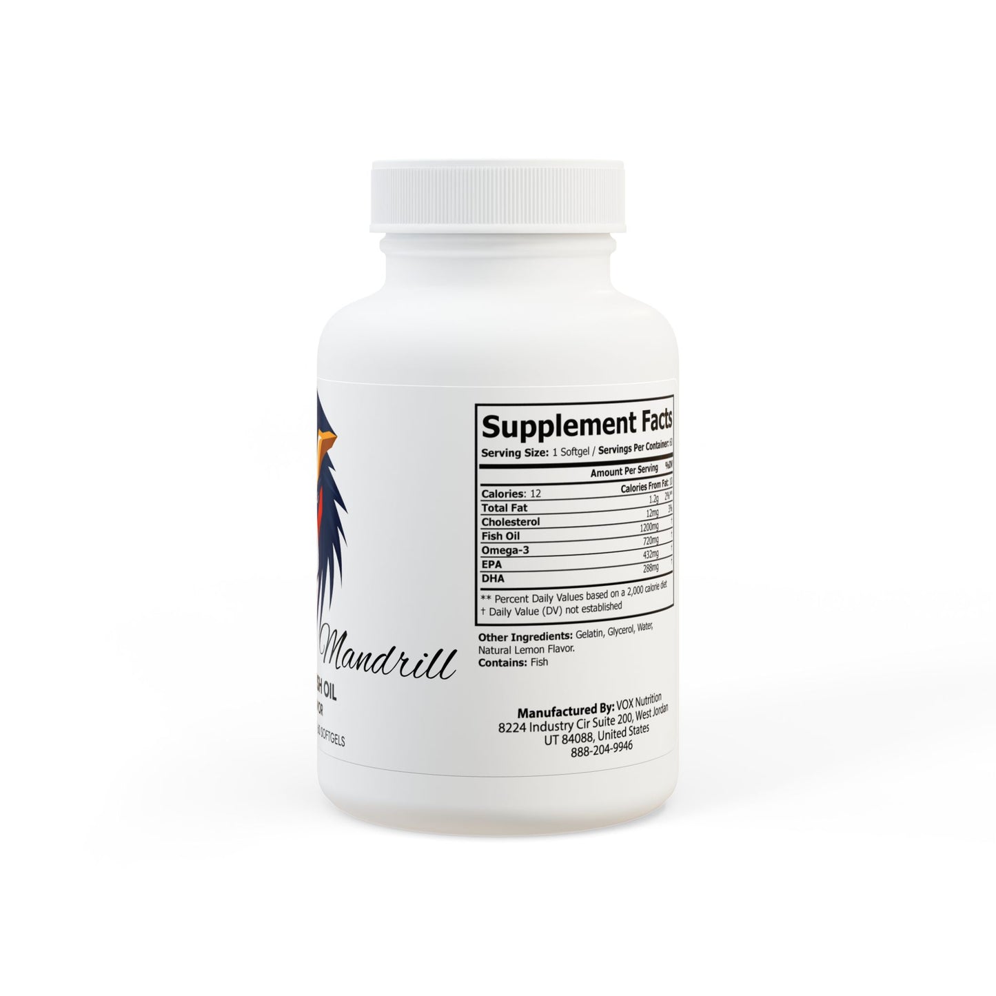 Wizened Mandrill Omega 3 Fish Oil Supplement